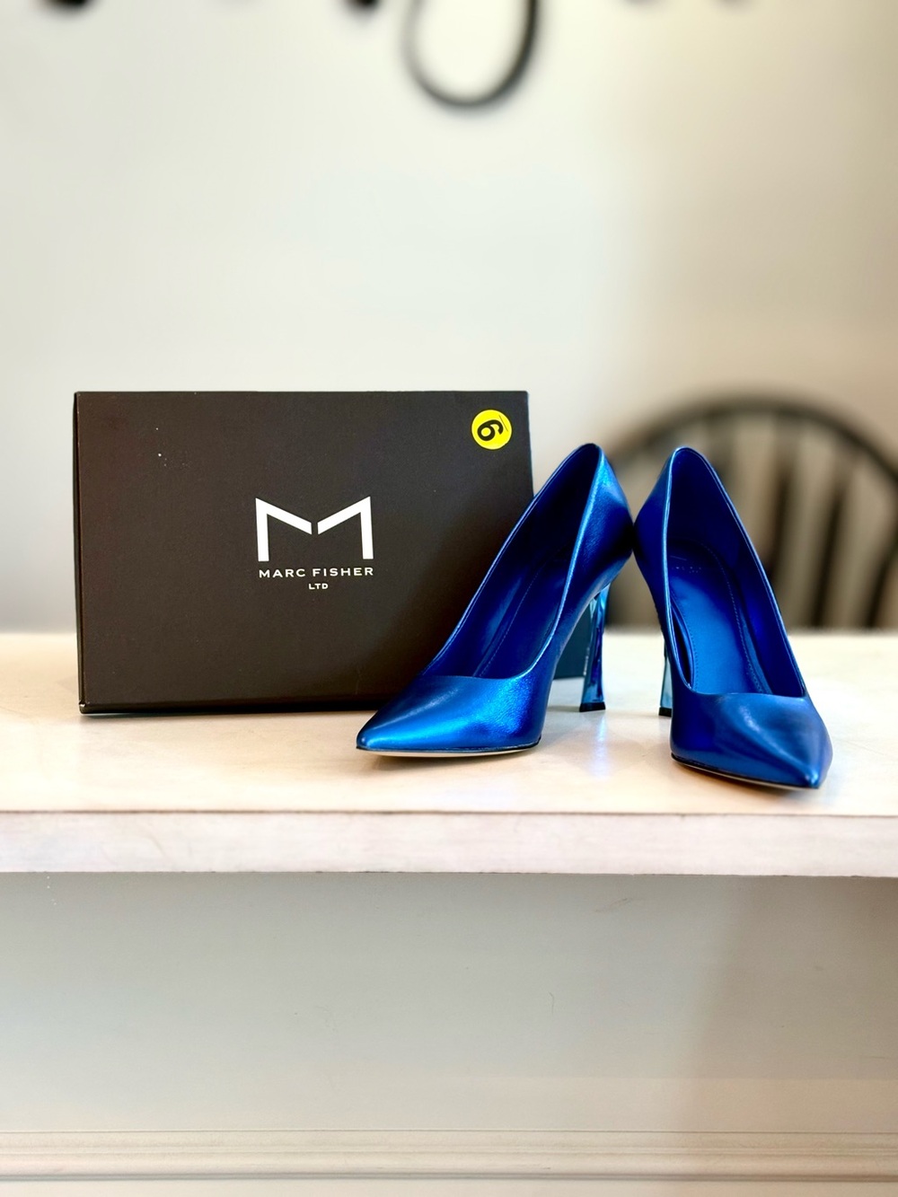 Marc Fisher Shimmering Electric Blue Pointed Pumps